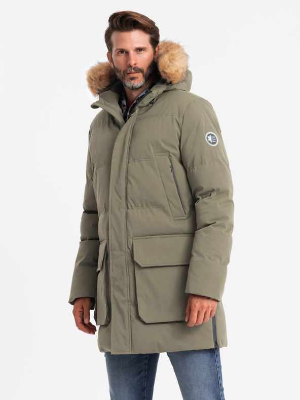 Ombre Clothing Jachetă parka lungă pentru bărbați Ombre Clothing