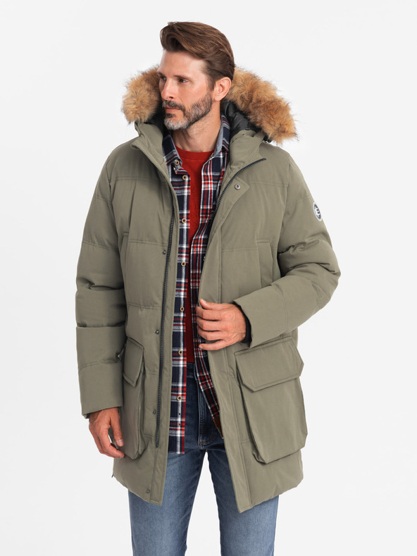 Ombre Clothing Jachetă parka lungă pentru bărbați Ombre Clothing