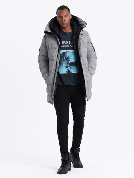 Ombre Clothing Jachetă parka lungă de exterior pentru bărbați Ombre Clothing
