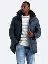 Ombre Clothing Jachetă lungă pentru bărbați cu buzunare Ombre Clothing