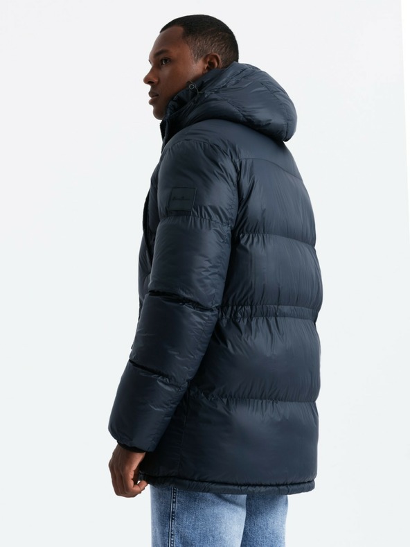 Ombre Clothing Jachetă lungă pentru bărbați cu buzunare Ombre Clothing