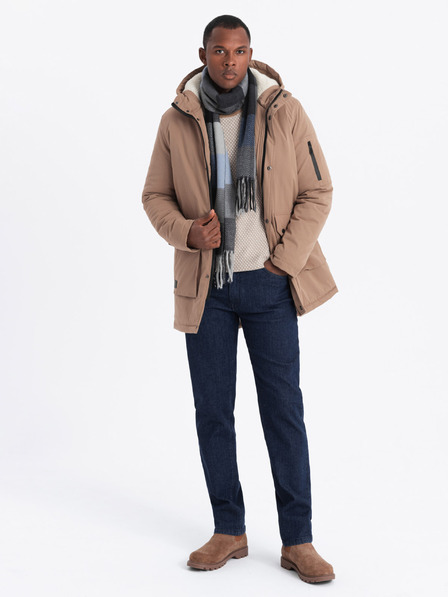 Ombre Clothing Jachetă parka lungă pentru bărbați Ombre Clothing