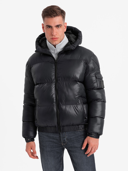 Ombre Clothing Jachetă călduroasă pentru bărbați cu ornamente cu nervuri Ombre Clothing