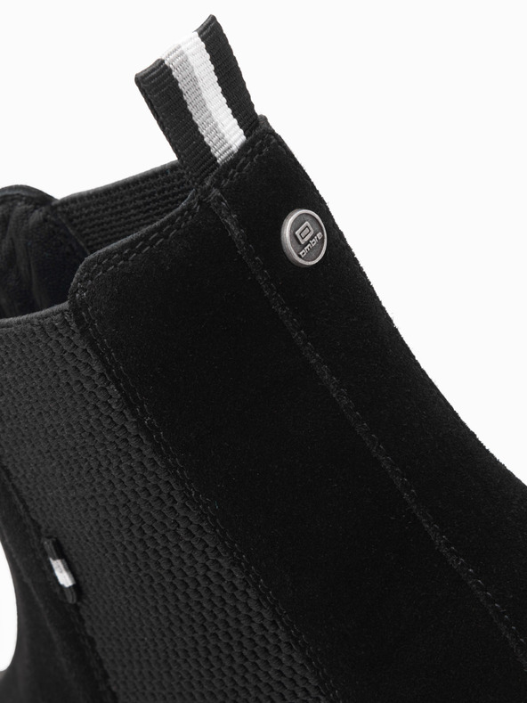 Ombre Clothing Pantofi cu toc înalt din piele de căprioară pentru bărbați Îmbrăcăminte Ombre