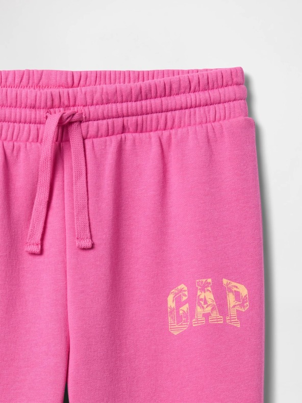 GAP Pantaloni de trening fleece logo army pentru copii GAP