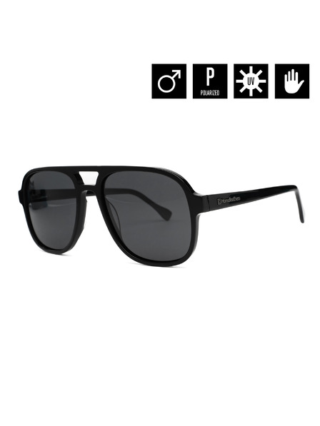 Horsefeathers Ochelari de soare Corp - negru lucios/gri HORSEFEATHERS