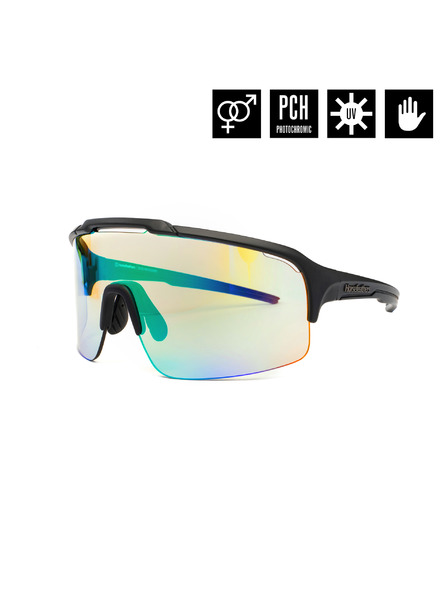 Horsefeathers Ochelari de soare fotocromici Recoil - negru mat/verde oglindă HORSEFEATHERS