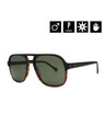 Horsefeathers Ochelari de soare Corp - havana mat/verde gri HORSEFEATHERS