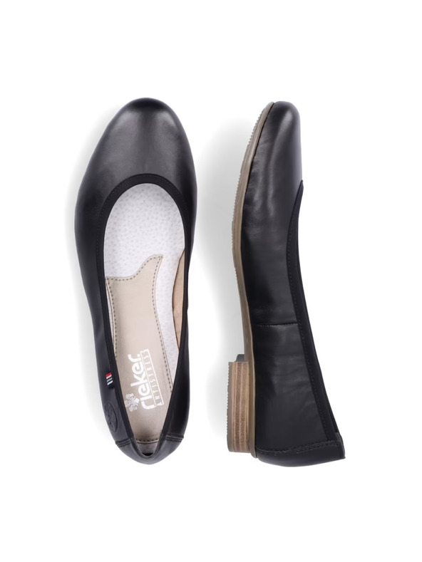 Rieker Rieker Black Leather Ballet Flats