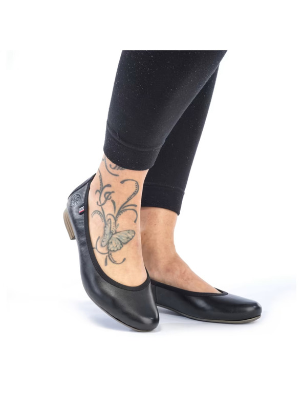 Rieker Rieker Black Leather Ballet Flats