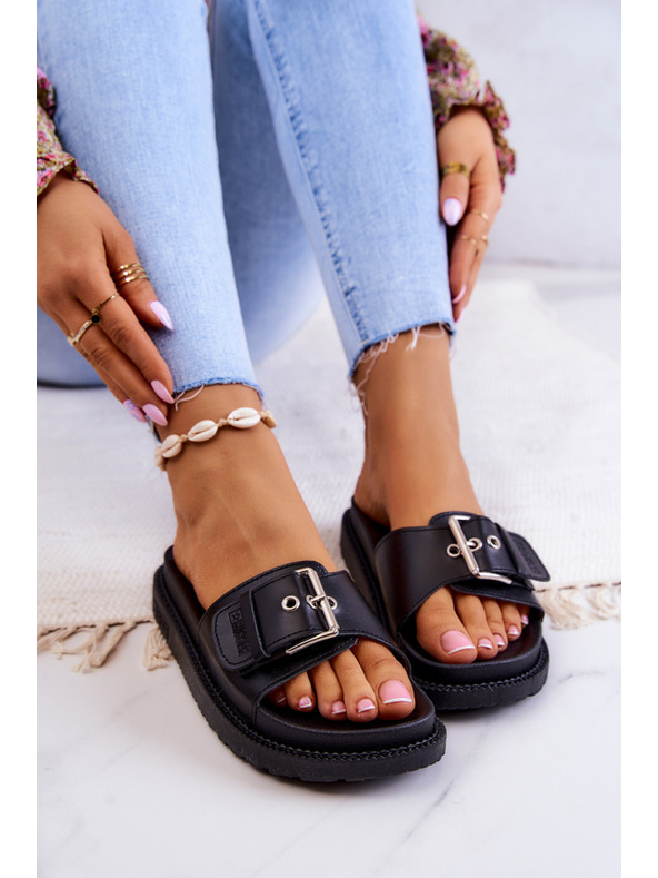 BIG STAR SHOES Papuci Big Star Black pentru femei