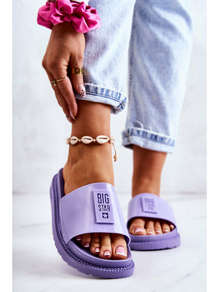 BIG STAR SHOES Papuci Big Star la modă pentru femei - mov deschis: