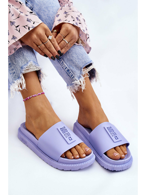 BIG STAR SHOES Papuci Big Star la modă pentru femei - mov deschis: