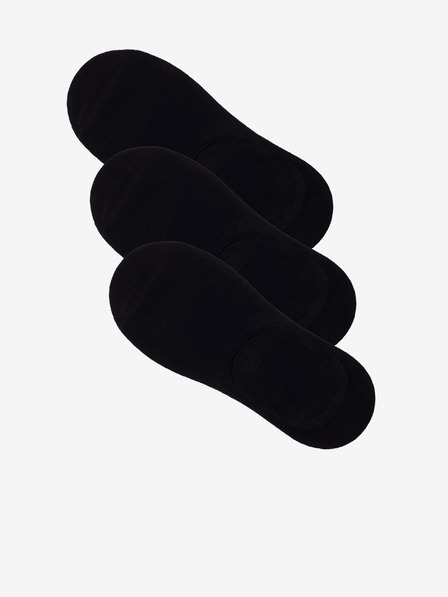 Ombre Clothing Set de trei perechi de șosete slip on negre pentru bărbați de la Ombre Clothing