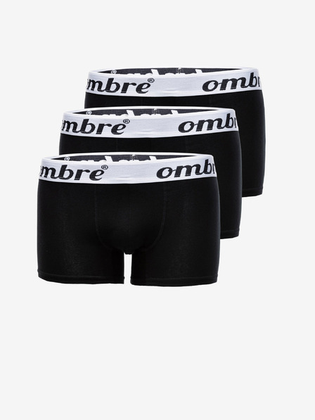 Ombre Clothing Boxeri negri pentru bărbați - 3 pachete Ombre Clothing U159