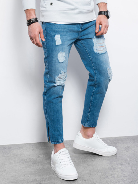 Ombre Clothing Pantaloni din denim albastru pentru bărbați Ombre Clothing P1028