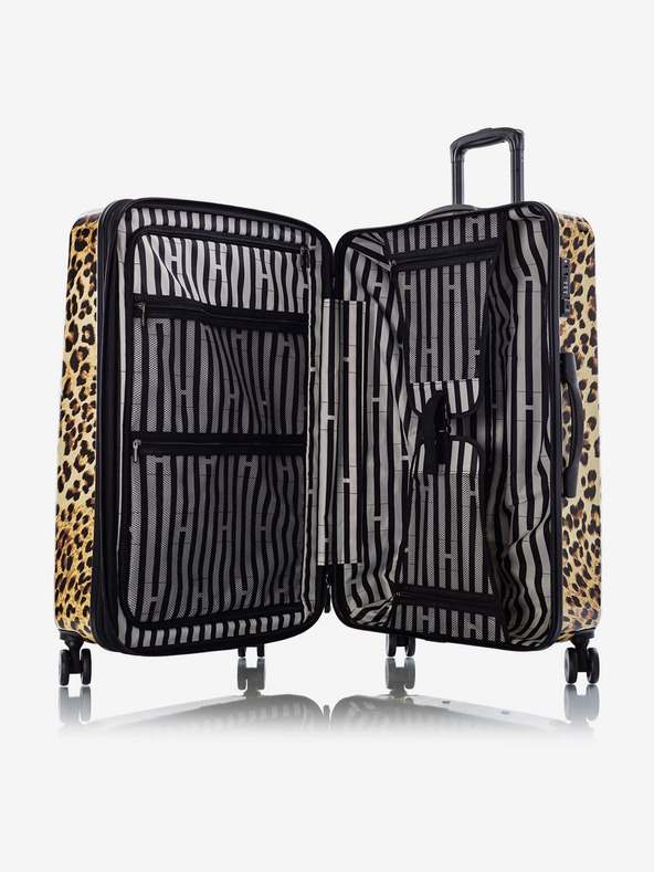 Heys Valiză de călătorie cu model negru și maro Heys Brown Leopard L