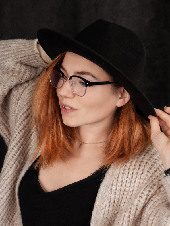 VEYREY VeyRey Ochelari de soare cu blocare a luminii albastre cu rame semi-încadrate Ranw