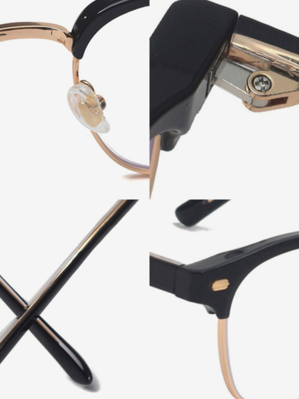 VEYREY VeyRey Ochelari de soare cu blocare a luminii albastre cu rame semi-încadrate Ranw