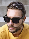 VEYREY VeyRey Ochelari de soare polarizați lucioși Nerd Black cu lentile negre