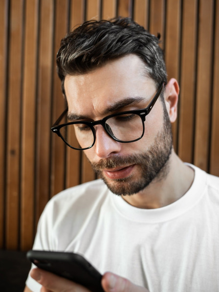 VEYREY VeyRey Blue Light Blocking Ochelari Square Yngve Negru