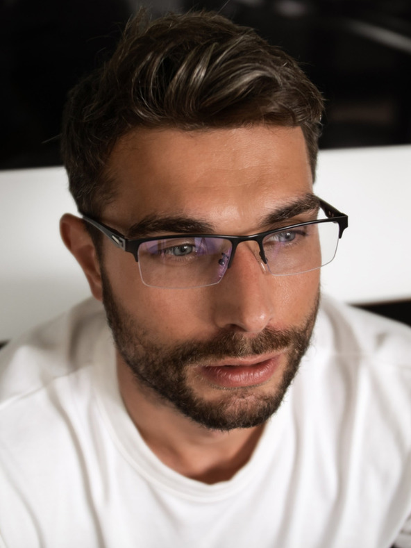 VEYREY VeyRey Ochelari Blue Light Blocking Square Sture Negru