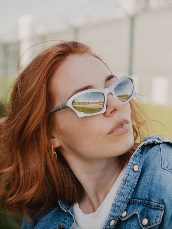 VEYREY Ochelari de soare unisex alb VeyRey Narel