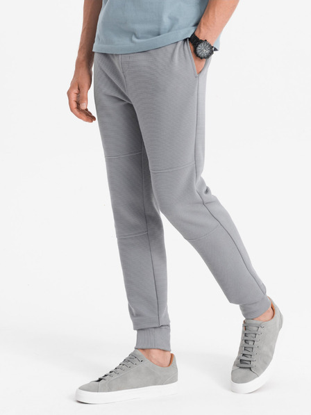 Ombre Clothing Pantaloni de trening de bază pentru bărbați gri Ombre Clothing Ottoman