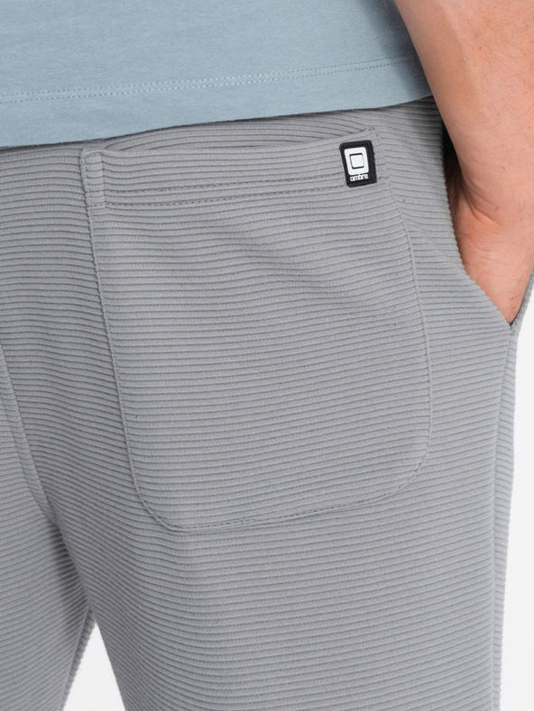 Ombre Clothing Pantaloni de trening de bază pentru bărbați gri Ombre Clothing Ottoman