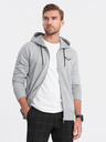Ombre Clothing Hanorac gri deschis pentru bărbați Ombre Clothing