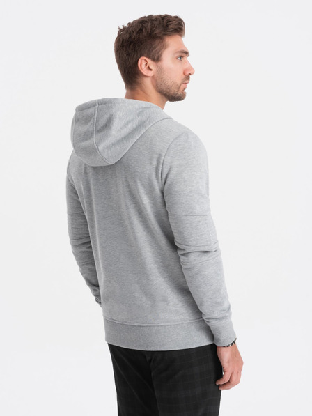 Ombre Clothing Hanorac gri deschis pentru bărbați Ombre Clothing