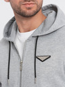 Ombre Clothing Hanorac gri deschis pentru bărbați Ombre Clothing