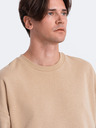Ombre Clothing Hanorac alb și bej pentru bărbați Ombre Clothing