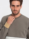 Ombre Clothing Hanorac bărbătesc alb și gri Ombre Clothing