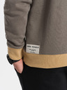 Ombre Clothing Hanorac bărbătesc alb și gri Ombre Clothing