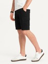 Ombre Clothing Pantaloni scurți cargo negri pentru bărbați Ombre Clothing