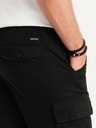 Ombre Clothing Pantaloni scurți cargo negri pentru bărbați Ombre Clothing