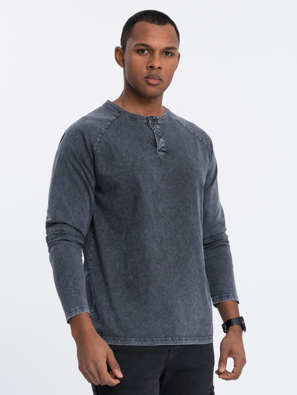 Ombre Clothing Tricou vintage albastru pentru bărbați Ombre Clothing