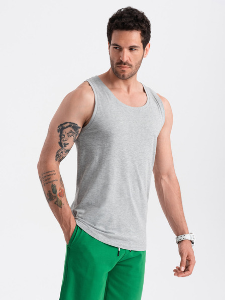 Ombre Clothing Tricou de bază din bumbac gri pentru bărbați Ombre Clothing