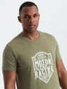 Ombre Clothing Tricou verde imprimat pentru bărbați Ombre Clothing