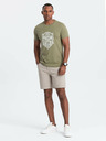 Ombre Clothing Tricou verde imprimat pentru bărbați Ombre Clothing
