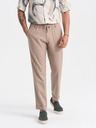 Ombre Clothing Pantaloni chino pentru bărbați maro deschis cu in Ombre Clothing
