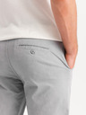 Ombre Clothing Pantaloni chino de bărbați gri deschis cu curea decorativă Ombre Clothing
