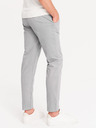Ombre Clothing Pantaloni chino de bărbați gri deschis cu curea decorativă Ombre Clothing