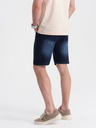 Ombre Clothing Pantaloni scurți din denim albastru închis pentru bărbați Ombre Clothing