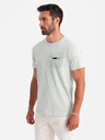 Ombre Clothing Tricou de buzunar verde deschis pentru bărbați Ombre Clothing