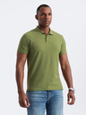 Ombre Clothing Tricou polo verde pentru bărbați Ombre Clothing