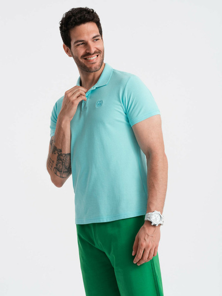Ombre Clothing Tricou polo de bază pentru bărbați, mentă Ombre Clothing