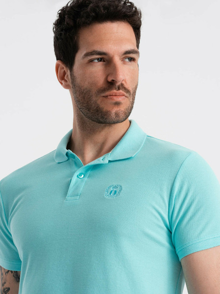 Ombre Clothing Tricou polo de bază pentru bărbați, mentă Ombre Clothing