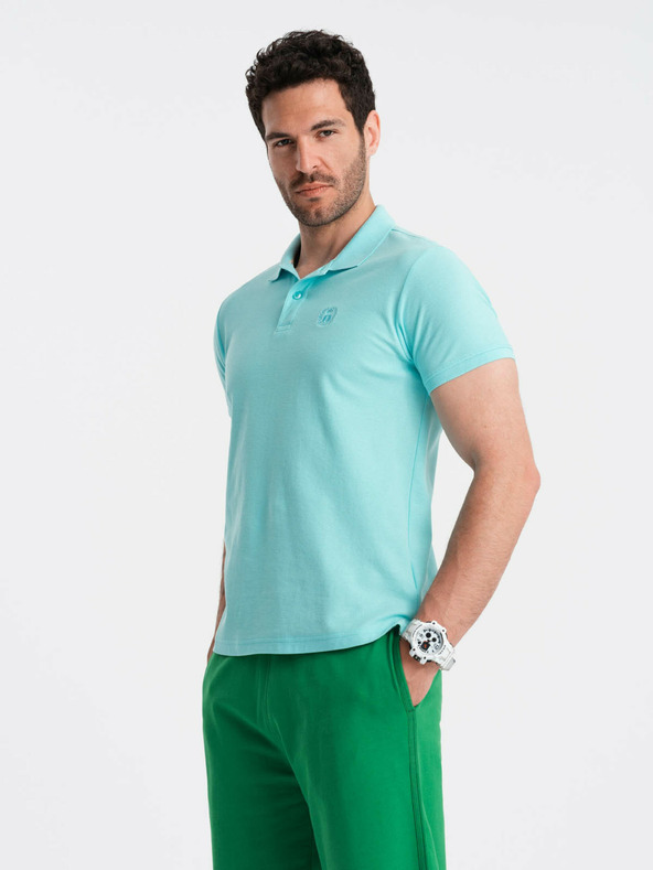 Ombre Clothing Tricou polo de bază pentru bărbați, mentă Ombre Clothing